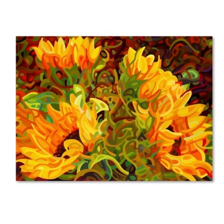 Mandy Budan 'Four Sunflowers' Canvas Art,24x32